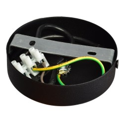 Ceiling lamp SALMA BLACK / WOOD 3xE27