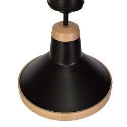 Ceiling lamp SALMA BLACK / WOOD 3xE27