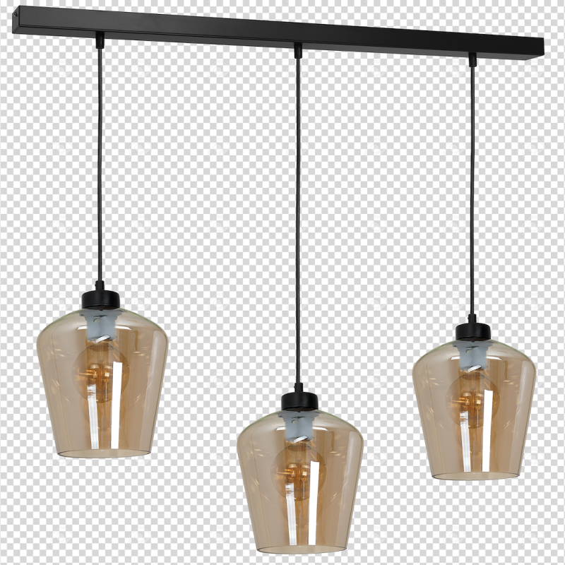 SANTIAGO AMBER Pendant Lamp 3xE27