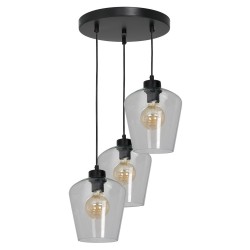 SANTIAGO CLEAR hanging lamp 3xE27