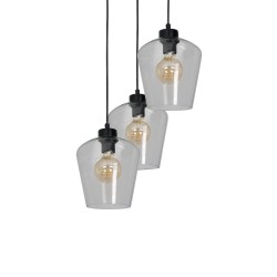 SANTIAGO CLEAR hanging lamp 3xE27