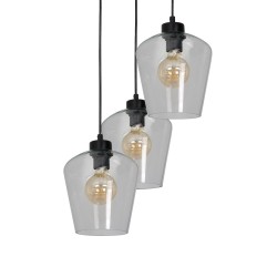 SANTIAGO CLEAR hanging lamp 3xE27