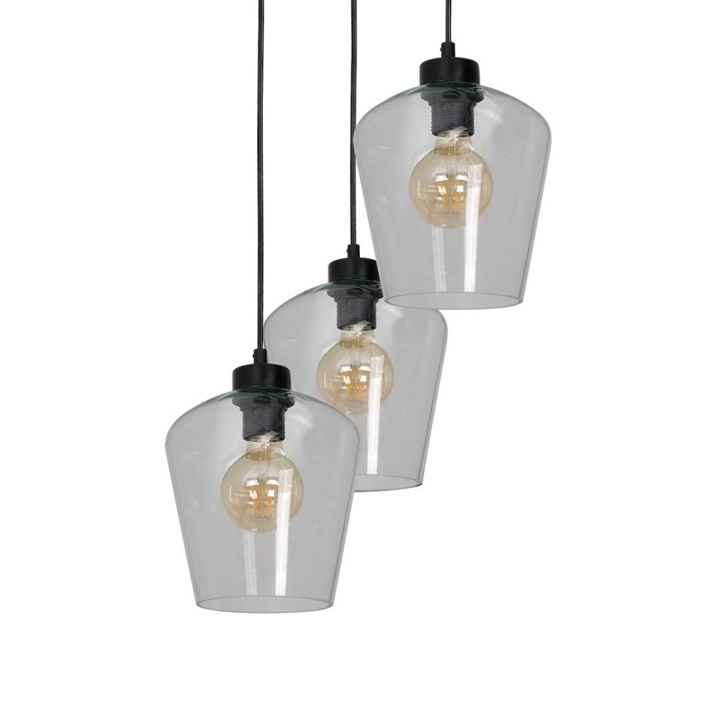 SANTIAGO CLEAR hanging lamp 3xE27