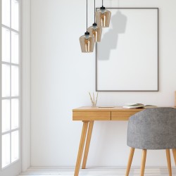 Hängelampe SANTIAGO AMBER 3xE27