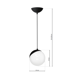 Pendant lamp SFERA BLACK 1xE14