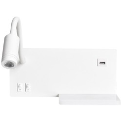 Lámpara de noche con estante Shelf Led 4W+5W+2W izquierda Blanco