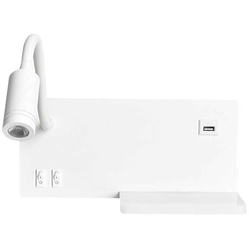 Night lamp with shelf Shelf Led 4W+5W+2W left White