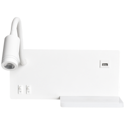 Lámpara de noche con estante Shelf Led 4W+5W+2W izquierda Blanco
