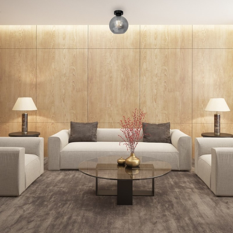 SOFIA SMOKED ceiling lamp 1xE27