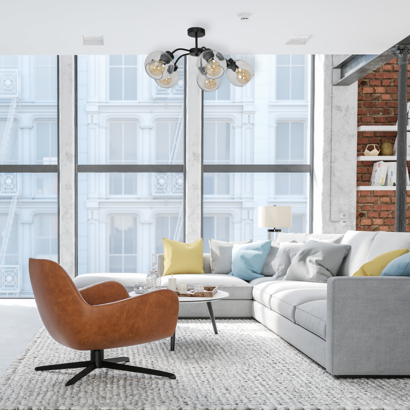 Deckenleuchte SOFIA CLEAR 5xE27