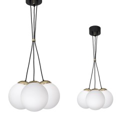 SPARTA BLACK / GOLD Pendant Lamp 3xE14