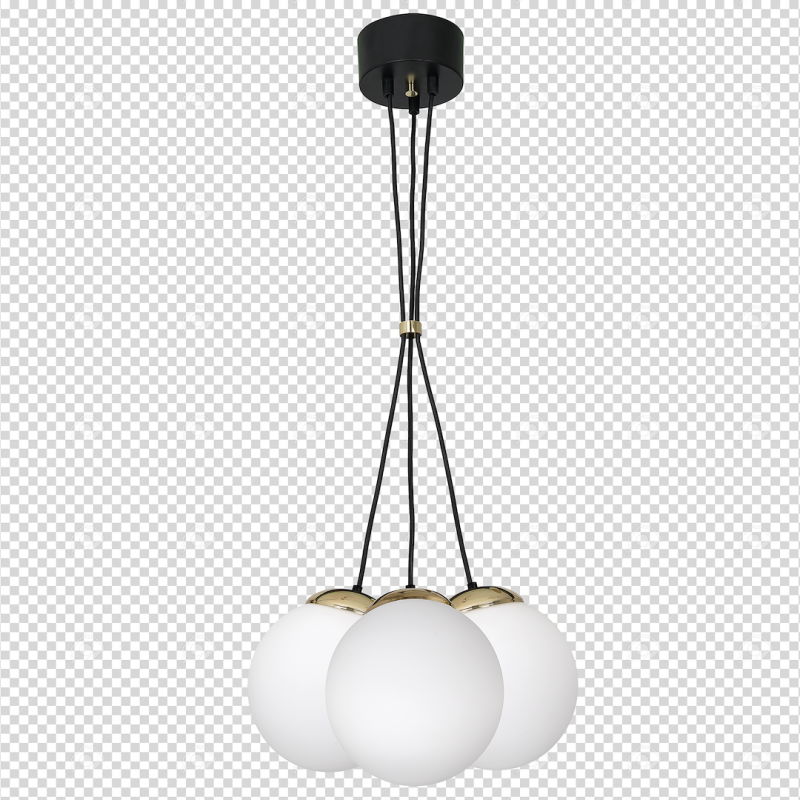 SPARTA BLACK / GOLD Pendant Lamp 3xE14