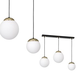 Lampa wisząca SPARTA BLACK / GOLD 3xE14