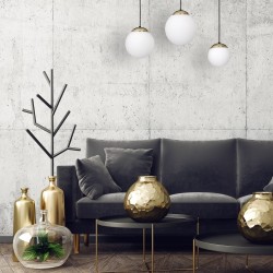 Hängelampe SPARTA SCHWARZ / GOLD 3xE14