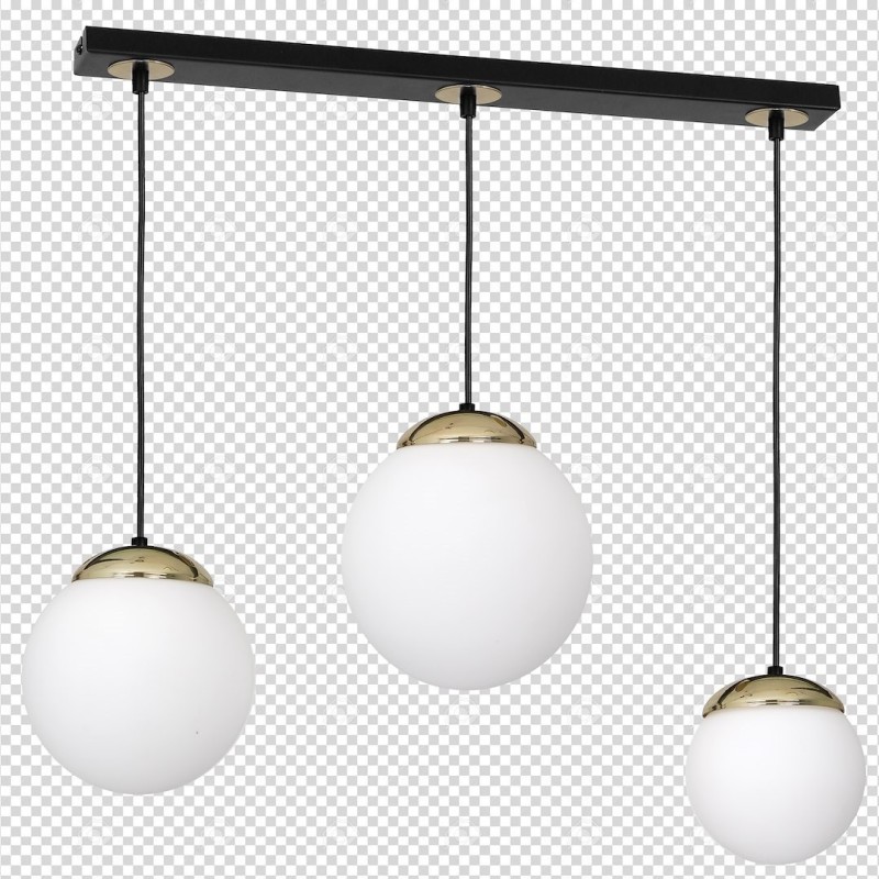 SPARTA BLACK / GOLD Pendant Lamp 3xE14