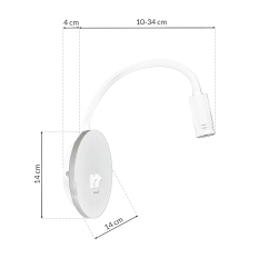 Lámpara de noche BASE 8W+2W BLANCO