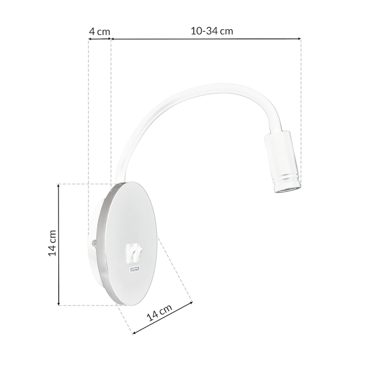 Настільна лампа BASE 8W+2W WHITE