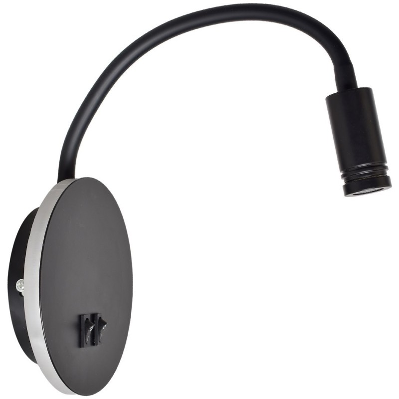 Nachttischlampe BASE 8W+2W SCHWARZ