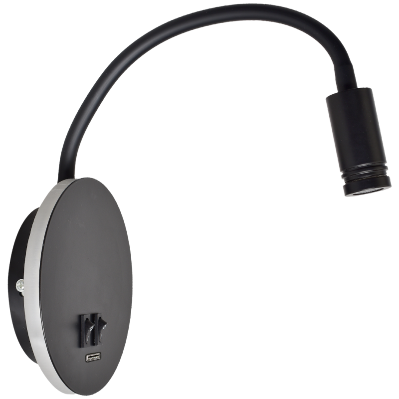 Нічна лампа BASE 8W+2W ЧОРНА