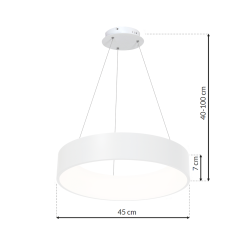OHIO WHITE 40W LED Pendant Lamp 3000K-4000K