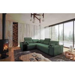 Ecksofa Milano II mit Schlaffunktion – Geflecht, Verita 75 Verita 09