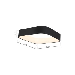 Plafón ASTRO BLACK 40W LED 3000K-4000K