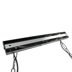 FARO BLACK/WOOD hanging lamp 2xE27