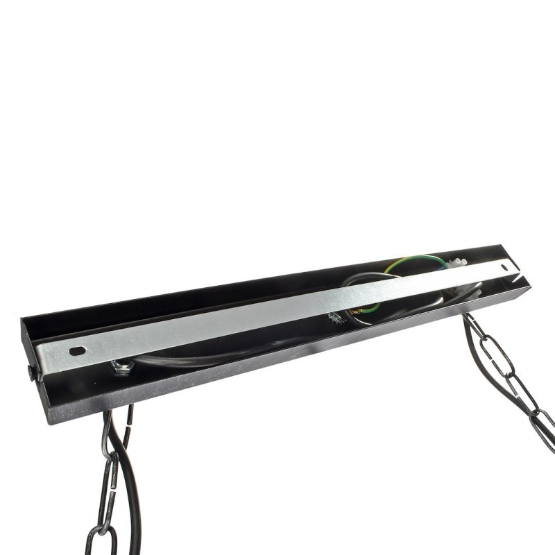 Hängeleuchte FARO BLACK/WOOD 2xE27