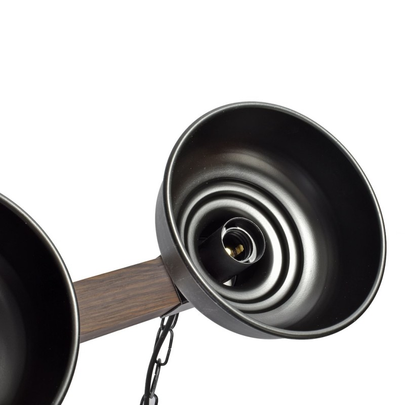 Підвісна лампа FARO BLACK/WOOD 3xE27