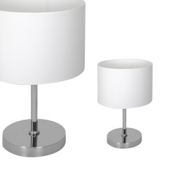 CASINO WHITE/CHROME Table Lamp 1xE27