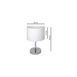 CASINO WHITE/CHROME Table Lamp 1xE27