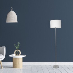 Lampa stojąca Casino 1xE27 Biały / Chrom