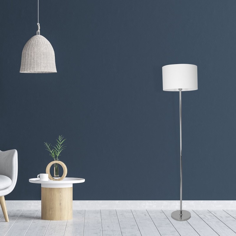 Lampa stojąca Casino 1xE27 Biały / Chrom