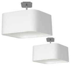 Lampa podsufitowa Napoli 1xE27 Biały / Chrom