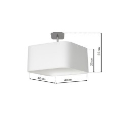 Lampa podsufitowa Napoli 1xE27 Biały / Chrom