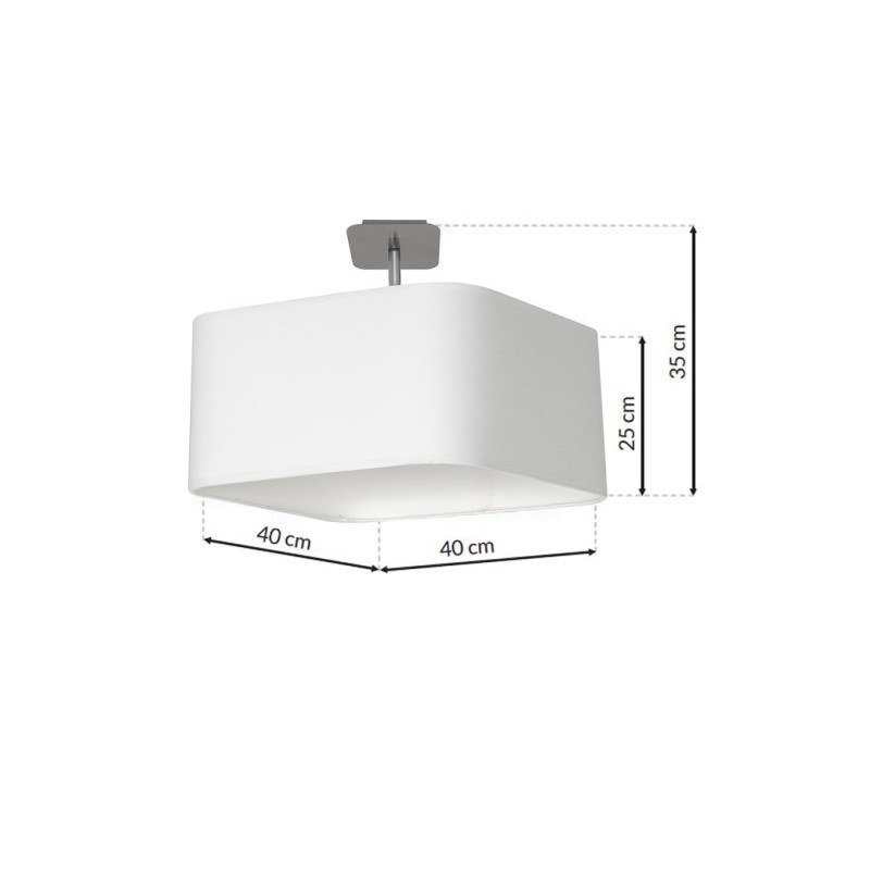 Lampa podsufitowa Napoli 1xE27 Biały / Chrom