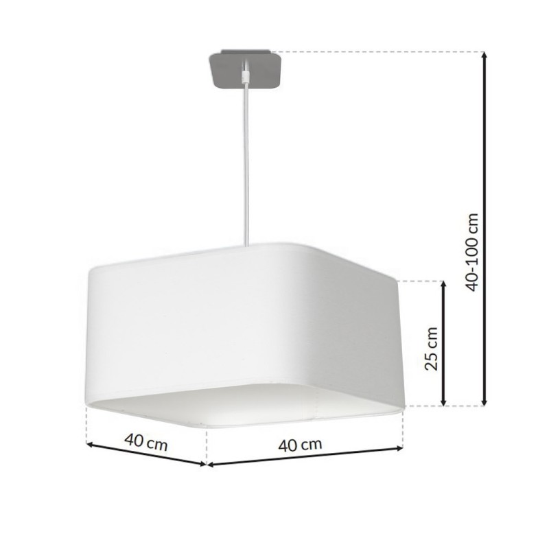 NAPOLI WHITE/CHROME Hanging Lamp 1xE27