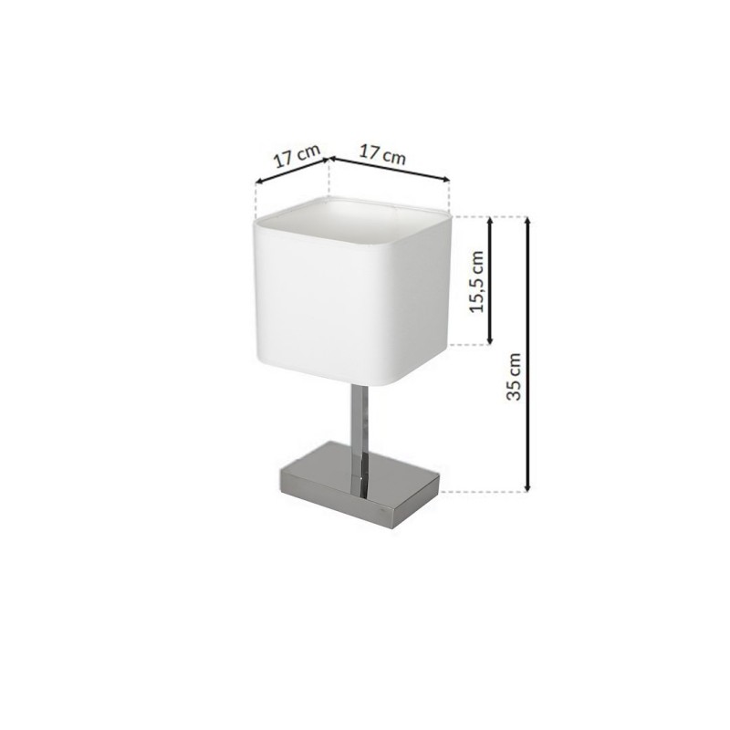 NAPOLI WHITE/CHROME Table Lamp 1xE27