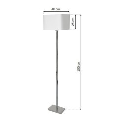 Napoli Floor Lamp 1xE27 White / Chrome