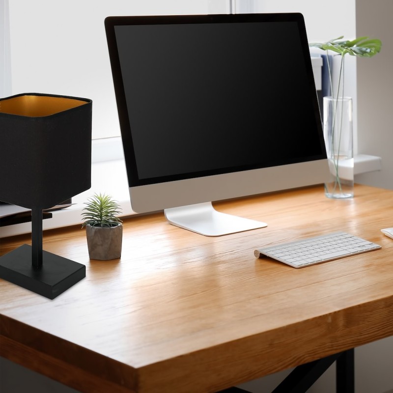 Lámpara de mesa NAPOLI BLACK/GOLD 1xE27