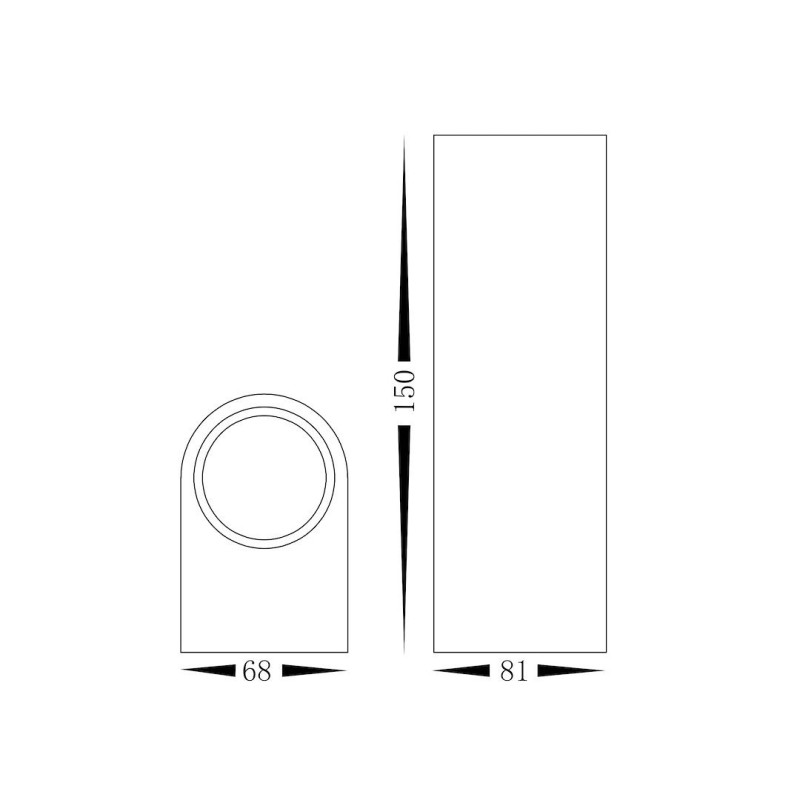 Ovalis Outdoor Wall Light 1xGU10 IP44