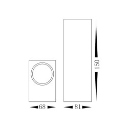 Garden Wall Light BOKA 2xGU10 IP44