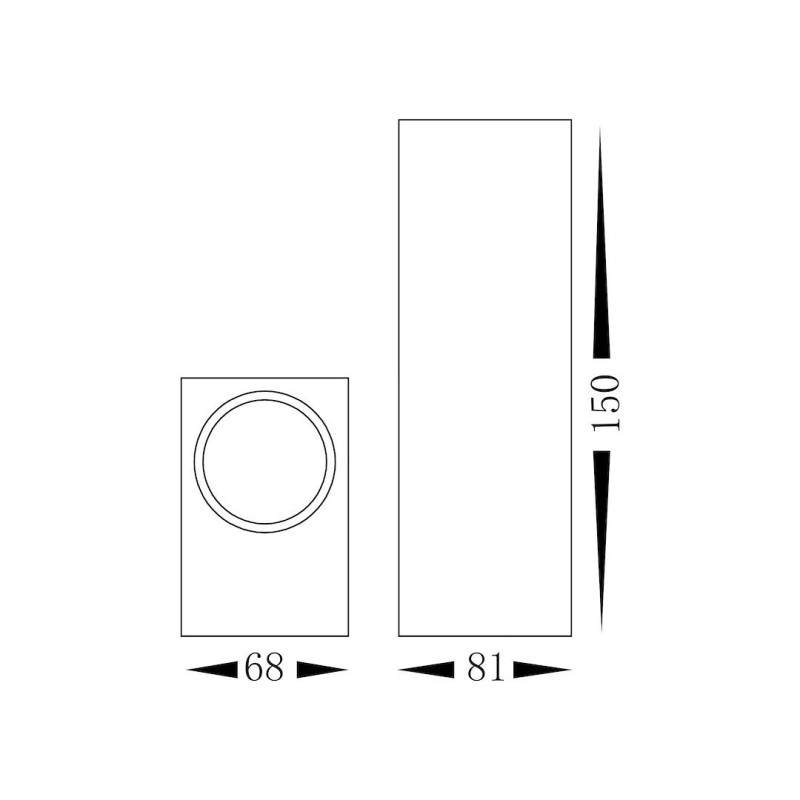 Garden Wall Light BOKA 2xGU10 IP44