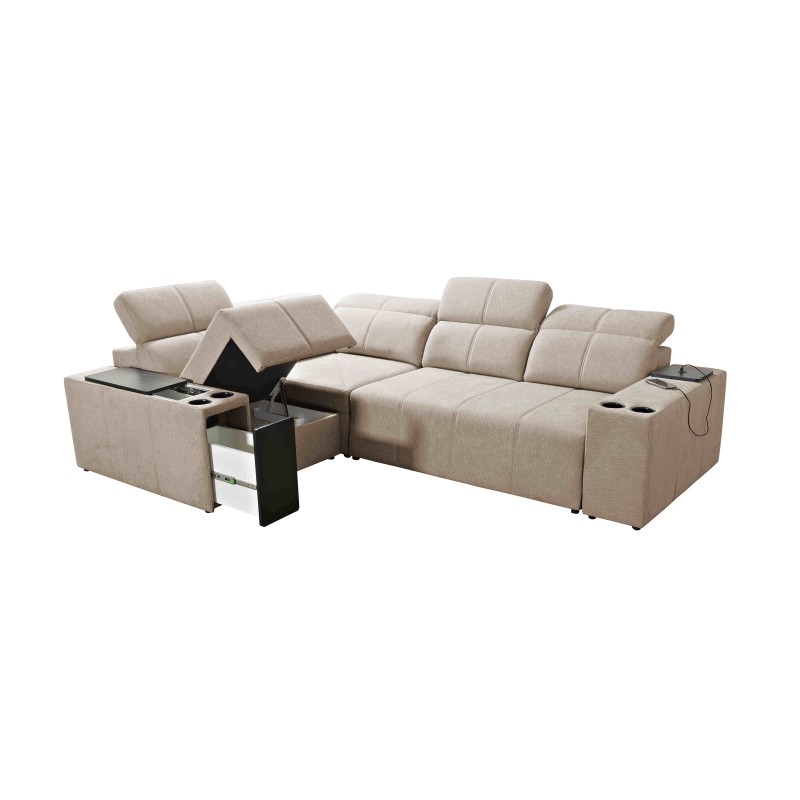 Ecksofa Milano II mit Schlaffunktion – Gewebe, Verita 39 Verita 09