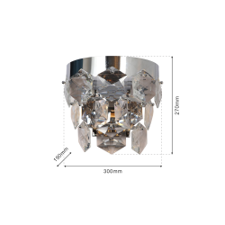 Wall lamp GRACE CHROME 2xE14