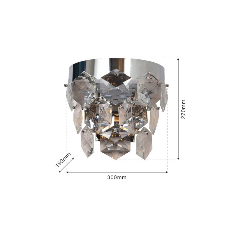 Wandleuchte GRACE CHROME 2xE14