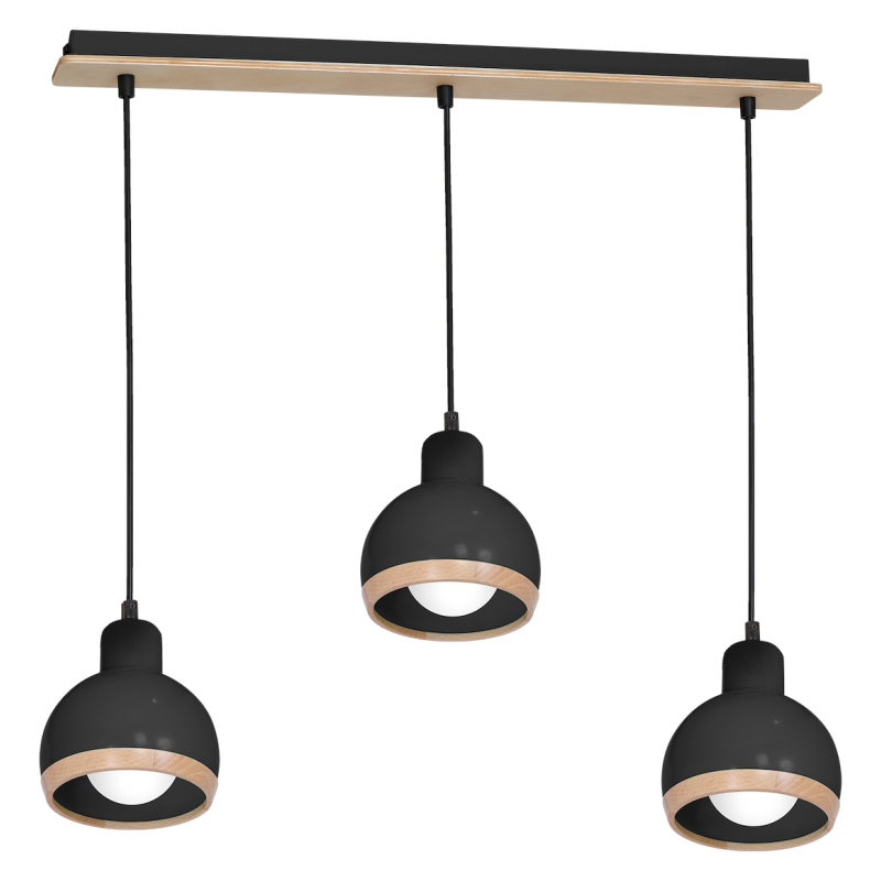 Lampa wisząca OVAL BLACK 3xE27