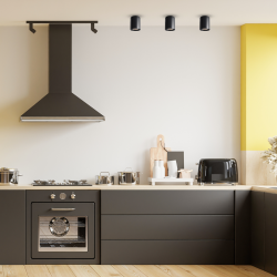 Black Bima Round Spot 1xGU10