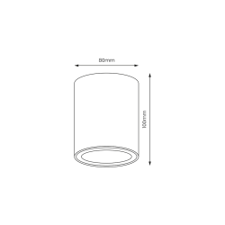 Punto de luz Bima Round Negro 1xGU10