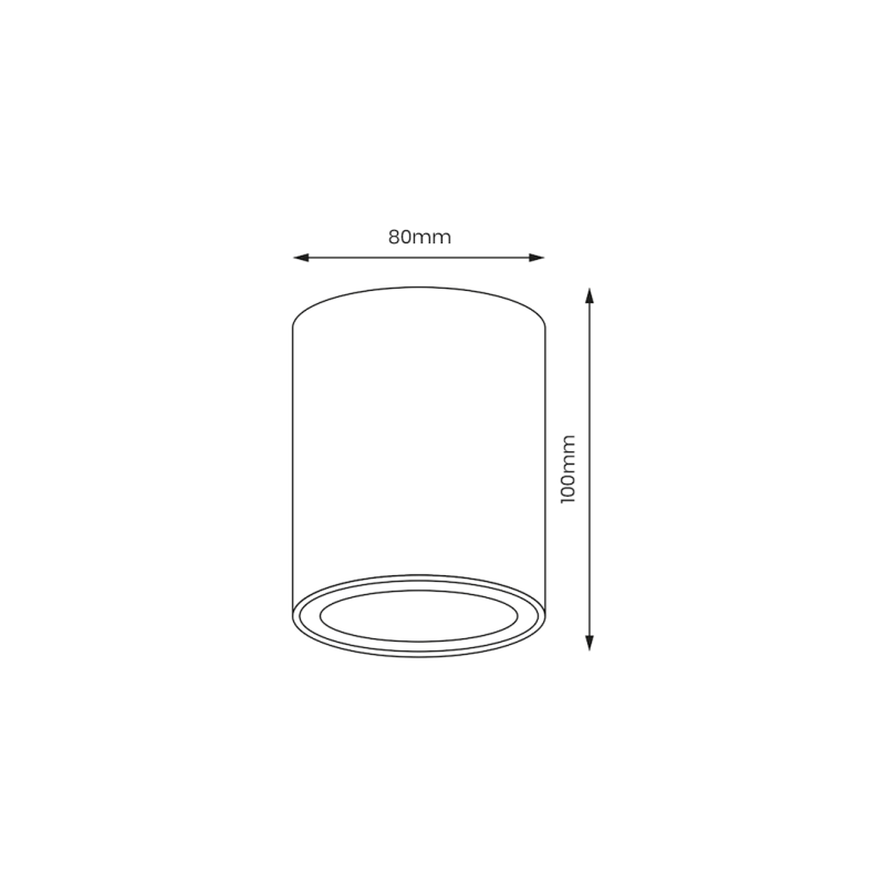 Punto de luz Bima Round Negro 1xGU10